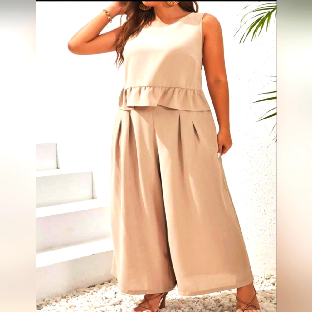 🎊🎊 SHEIN CURVE Plus Size Vacation/Cruise/Leisure 2 Piece Outfit/NWT - Size 1XL